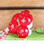 Christmas Toadstool Tree Or Parcel Decoration, thumbnail 2 of 3