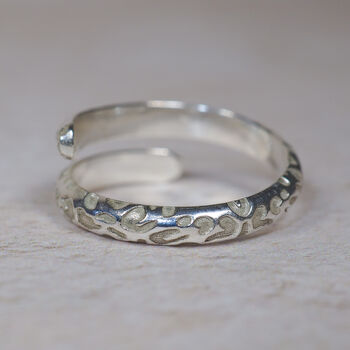 Sterling Silver Leopard Print Wrap Around Thumb Ring, 2 of 3