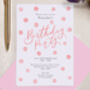 Personalised A6 Pink Spot Birthday Party Invitation, thumbnail 3 of 3