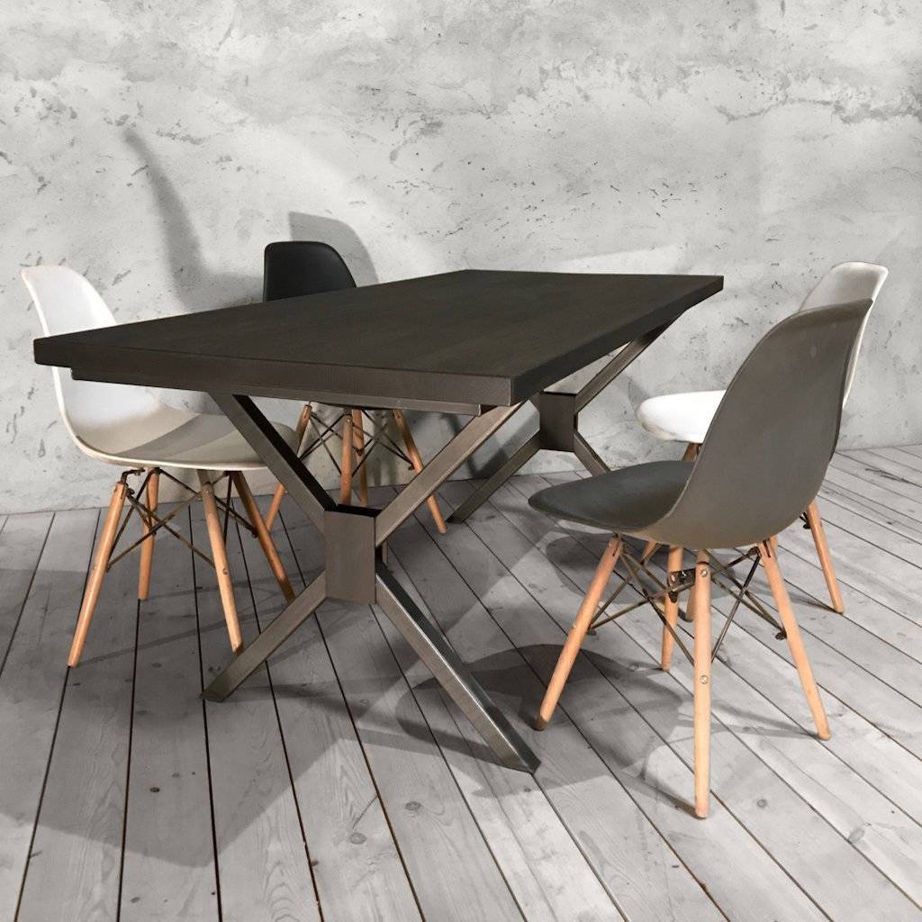 Kew Solid Wood Dining Table X Shaped Legs By Cosy Wood