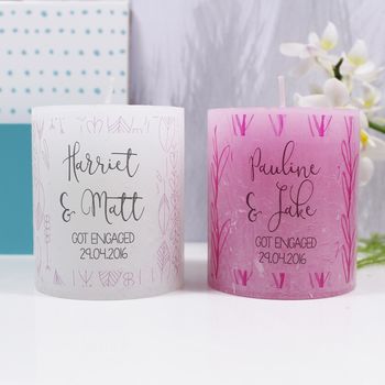 Personalised Engagement Patterned Coloured Candle, 6 of 11