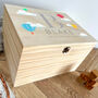 Personalised Hot Air Balloon New Baby Keepsake Box, thumbnail 4 of 9