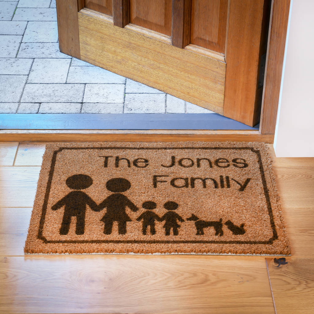 Personalised Family Doormat By Laser Made Designs