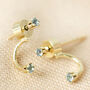 Tiny Swarovski Crystal Jacket Earrings In Gold Plating, thumbnail 5 of 11