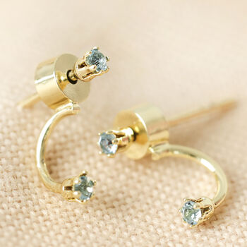 Tiny Swarovski Crystal Jacket Earrings In Gold Plating, 5 of 11