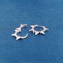 12 Mm Silver Spike Hoops, Hoop Earrings, thumbnail 5 of 7