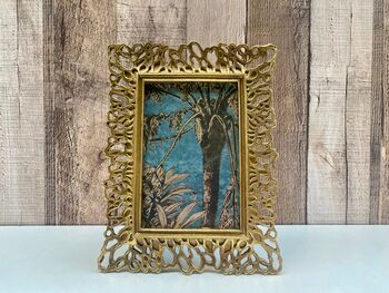 Gold Filigree Cut Out Ornate Photo Frame 4x6 Inch 15x20cm Home Decor Gift, 3 of 9
