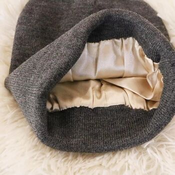 Chemo Headwear Wooly Beanie Hat Satin Lined, 2 of 11