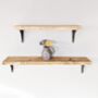 Natural Wood Shelf With Decorative Brackets, thumbnail 2 of 3