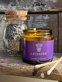 Lavender Aromatherapy Candle And Reed Diffuser Set, 2 of 3