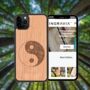 Ying Yang Floral Wooden Case iPhone Samsung Google, thumbnail 5 of 6