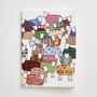 Small Flock Of Colourful Sheep Notebook, thumbnail 1 of 4