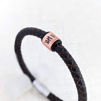 Leather Bracelet With A Copper Ring, 7th Anniversary, 4 of 7