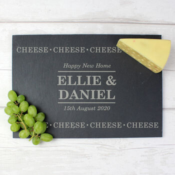Personalised Cheese Cheese Cheese Slate Cheese Board, 4 of 4
