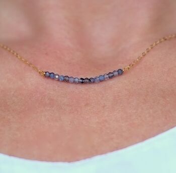 September Birthstone Real Sapphire Necklace, 8 of 11