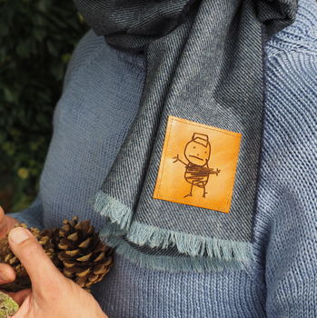 Lambswool Scarf With A Personalised Childs Drawing, 2 of 11