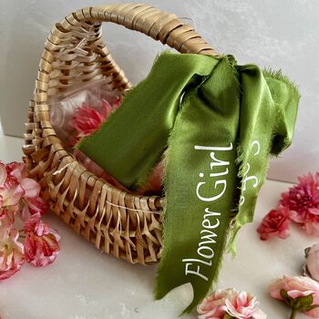 Personalised Flower Girl Basket With Optional Petals, 5 of 7