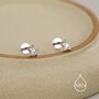 Sterling Silver Tiny Cz Star 16g Flat Back Stud Earrings UK, thumbnail 1 of 11