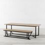 Dean Oak Dining Table With V Shaped Legs, thumbnail 7 of 7