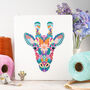 Mandala Giraffe Cross Stitch Kit, thumbnail 1 of 10
