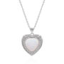 Cora Opal Heart Necklace, thumbnail 6 of 9