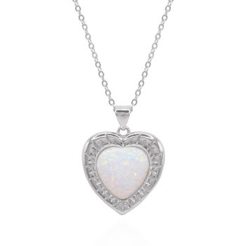 Cora Opal Heart Necklace, 6 of 9