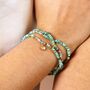 Two Way Shell Beaded Necklace Bracelet In Gold, thumbnail 4 of 6