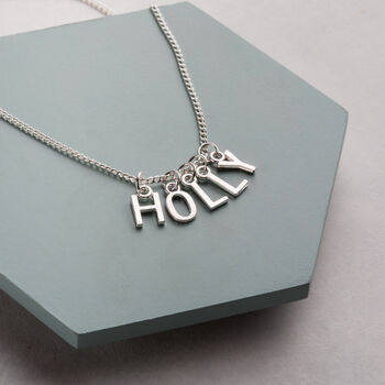 Personalised Silver Plated Name Necklace, 4 of 4