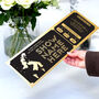 Personalised Novelty Size Gold Theatre Ticket, thumbnail 7 of 10