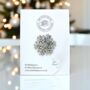 Sparkling Austrian Crystal Winter Snowflake Christmas Brooch, thumbnail 4 of 10