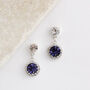 Purple Swarovski Crystal Snow Drop Earrings, thumbnail 2 of 6