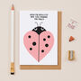 Ladybird Heart Greeting Card, thumbnail 1 of 2