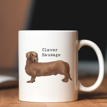 'Clever Sausage' Dachshund Mug Graduation Gift, 4 of 4