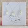 Pearl And Glitterball Necklace And Earring Set, thumbnail 2 of 9