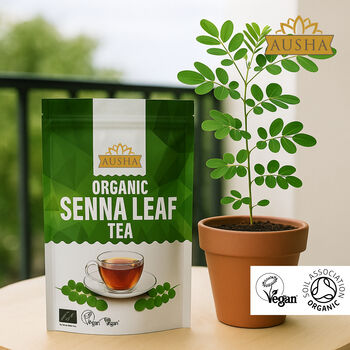 Ausha Organic Senna Tea 100g Laxative Tea For Constipation Relief UK Certified Organic By Soil Association, 3 of 9