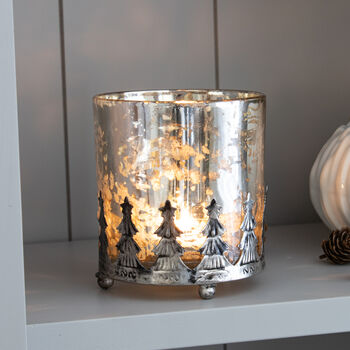 Silver Christmas Tree Tea Light Holder, 3 of 3