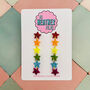 Pride Rainbow Star Glitter Earrings, thumbnail 1 of 4