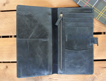 Personalised Vintage Leather Travel Wallet, 11 of 12