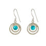 Infinity Universe Turquoise Silver Earrings, thumbnail 2 of 12