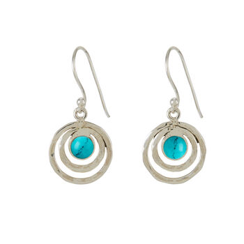 Infinity Universe Turquoise Silver Earrings, 2 of 10