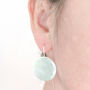 Recycled Silver Disc Threader Earrings, thumbnail 1 of 4