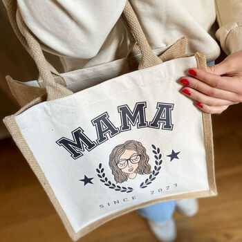 Personalised Mama New Mum Mum To Be Jute Tote Bag, 3 of 11