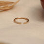 Gold Adjustable Personalised Initials Stacking Ring, thumbnail 5 of 8