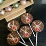 Reindeer Christmas Chocolate Lollipop Set Of Five, thumbnail 2 of 5