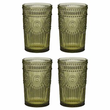 Set Of Four Palmas Green Highball Glasses, 2 of 5