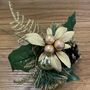 Christmas Decoration Gold Christmas Pick Two X Pack, thumbnail 1 of 3