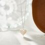 Sterling Silver Genuine Heart Baroque Pearl Pendant Necklace, thumbnail 5 of 12