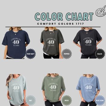 Personalised Cheers To 40 Years Milestone T Shirt, 6 of 12