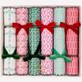 Set Of Six Patterned Velvet Ribbon Christmas Crackers, thumbnail 1 of 7