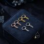 Delicate Leaf Charm Huggie Hoop Earrings, thumbnail 2 of 10